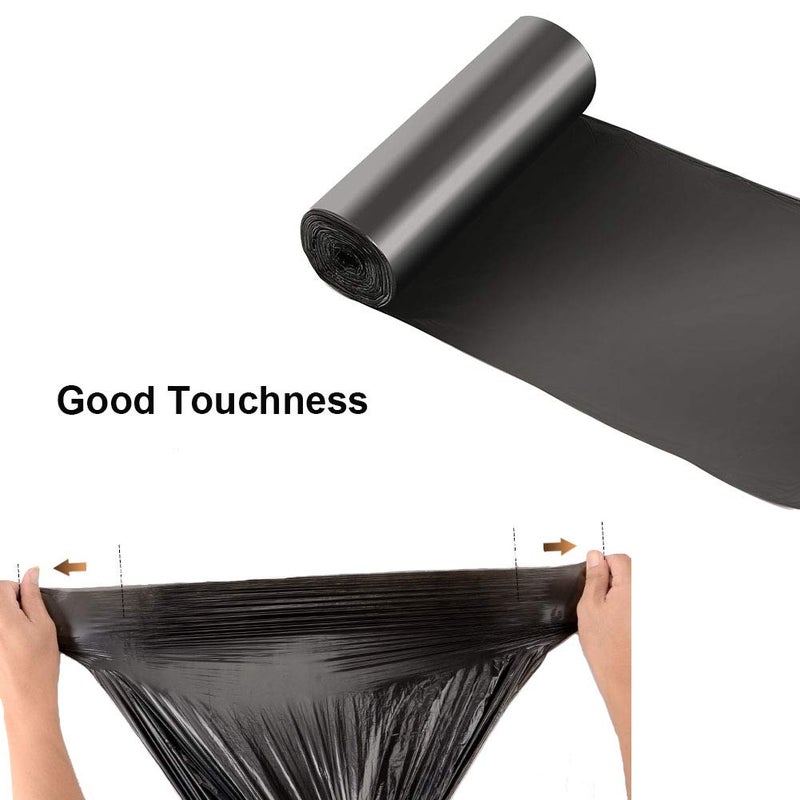 Inwaysin 4-6 Gallon Recycled Trash Bags Biodegradable Trash Bags Compostable Garbage bags Recycling bags Degradable Waste basket Liners Bags for Bathroom Kitchen Bedroom Living Room Office (Black, 100 Counts) - Image 3